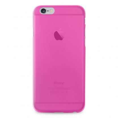 Puro Ultra-Slim silicone case - ултра-тънък (0.30 mm) силиконов кейс за iPhone 6/6S Plus (розов-прозрачен) 2