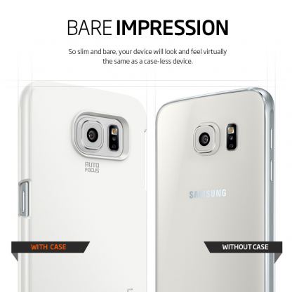 Spigen Thin Fit Case - качествен кейс за Samsung Galaxy S6 (бял) 2