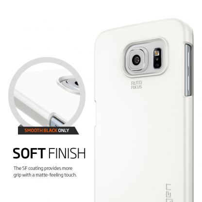Spigen Thin Fit Case - качествен кейс за Samsung Galaxy S6 (бял) 3
