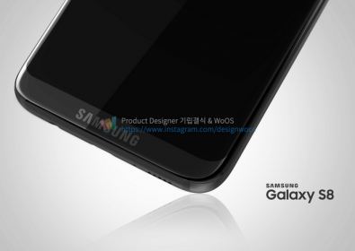 Рендери на Samsung Galaxy S8 с лого на предния панел