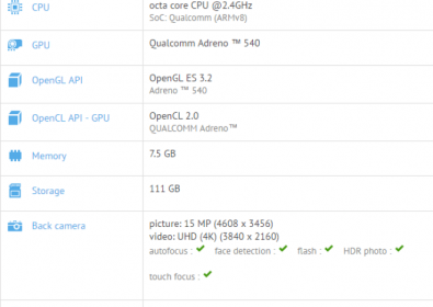 OnePlus 5 в GFXBench: подробни спецификации