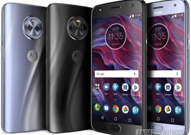 Рендер на Motorola Moto X4 в черно и синьо