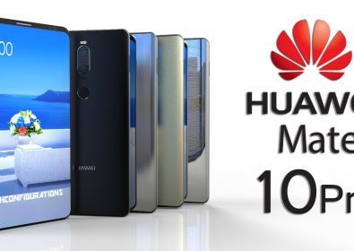 Предният панел на Huawei Mate 10 Pro в синьо и златно