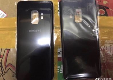 Задната част на Samsung Galaxy S9 показана на снимка
