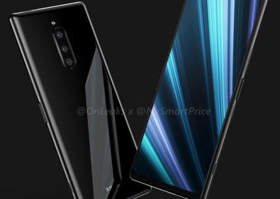 Визуализация  и 3D-модел на Sony Xperia XZ4: три камери и скенер в края