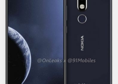 Виуализация и 3D модел на Nokia 8.1 Plus с „отвор” на екрана