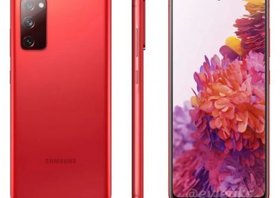  Samsung Galaxy S20 Fan Edition в два цвята при 3D изображение