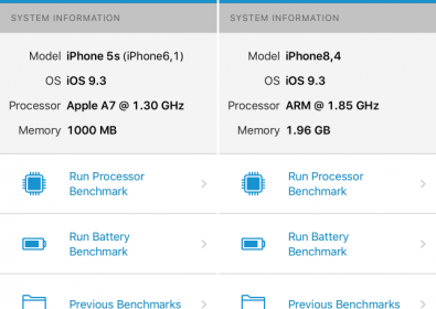 Сравнение на производителността между iPhone SE и iPhone 5S: когато 2GB  имат значение