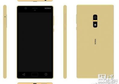 Рендер  на Nokia D1C в черно, бяло и златно