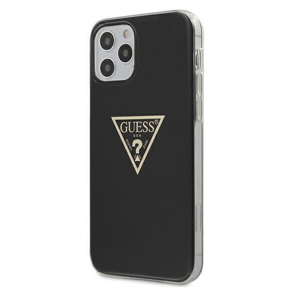 Guess Metallic Case дизайнерски кейс с висока защита за iPhone 12
