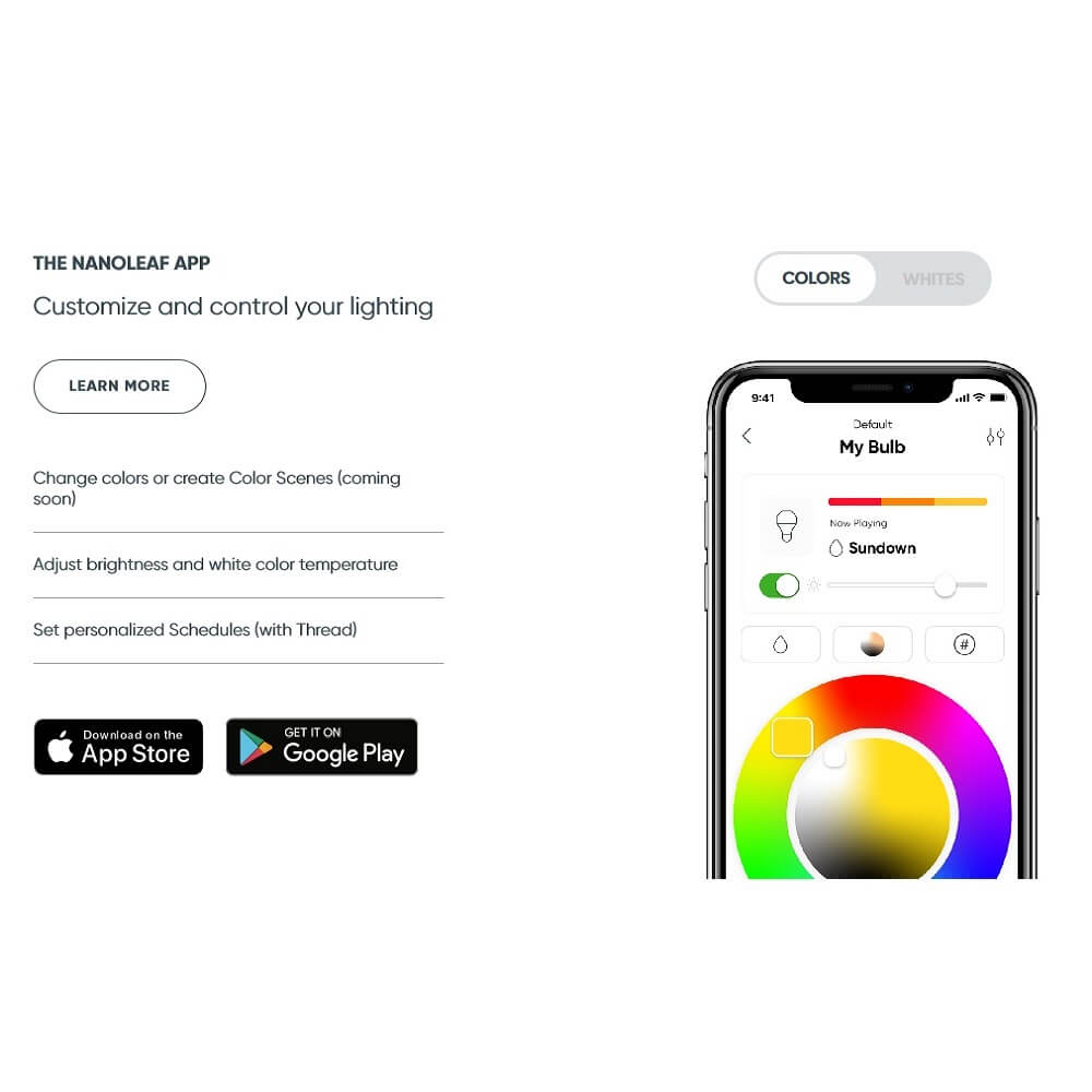 Nanoleaf Essentials Smart A19 Bulb - LED крушка с безжично управление ...
