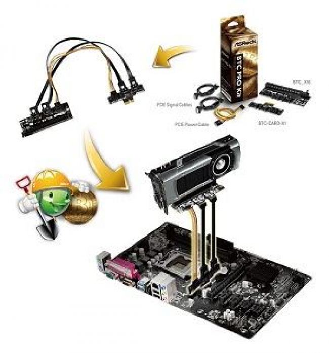 Asrock BTC Mining Pciex1 to x16 Riser card, на ТОП Цена — Sim.bg