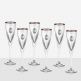 Fusion 6 чаши за шампанско, сребърна плочка thumbnail