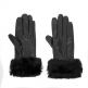 Дамски елегантни ръкавици с пухче ROSSI thumbnail