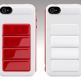 SwitchEasy Odyssey - хибриден кейс за iPhone 4 (бял-червен)  thumbnail