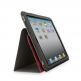 Belkin Slim Folio - кожен кейс и поставка за iPad 2 (черен-червен)  thumbnail