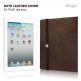 Elago Note Leather Cover - луксозен кожен калъф за iPad 2 (естествена кожа-ръчна изработка)  thumbnail