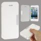 Ultra Slim Flip Кожен кейс с магнитно затваряне за iPhone 5 (бял) thumbnail