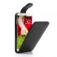 Leather Flip Case - кожен калъф за LG G2 (черен) thumbnail