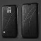 Oscar II Luxury Series - луксозен кожен флип калъф, ръчна изработка за Samsung Galaxy S5/S5 NEO  (черен) thumbnail