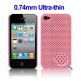 Mesh 0.74mm поликарбонатов кейс за iPhone 4 (розов)  thumbnail