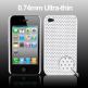 Mesh 0.74 мм поликарбонатов кейс за iPhone 4 (бял)  thumbnail