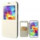 Mercury WoW View Flip - кожен хоризонтален калъф с отвор на екрана за Samsung Galaxy S6 (бял) thumbnail