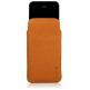 Knomo Ultraslim Pouch - тънък кожен калъф за iPhone 5 (естествена кожа, ръчна изработка) - оранжев thumbnail