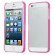 Ultra-Thin ABS Bumper - поликарбонатов бъмпер за iPhone 5 (розов-прозрачен) thumbnail