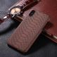 Snake Case - дизайнерски кейс имитиращ змийска кожа за iPhone XS, iPhone X (кафяв) thumbnail