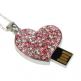 USB Flash Drive Pink Heart Diamond 4GB - флаш памет сърце 4GB thumbnail 2