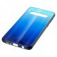 Shiny Glass Case - удароустойчив кейс от стъкло и силикон за Samsung Galaxy S10 Plus (аурора син) thumbnail 2