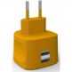 Kit Fresh 3.4A Wall Charger - захранване за ел. мрежа 3.4A с два USB изхода (жълт) thumbnail
