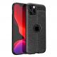 Leather Litchi Case - силиконов удароустойчив калъф за iPhone 12 Mini (черен) thumbnail