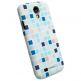 Krusell PrintCover Blue Square - поликарбонатов кейс за Samsung Galaxy S4 i9500 thumbnail