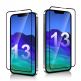 9D Glass Full Glass  - стъклен протектор за цялото стъкло с лепило по целия екран за iPhone 13 Mini (черен-прозрачен) thumbnail