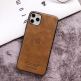 Slim Leather Case - дизайнерски кожен кейс с лого за iPhone 13 Pro Max (кафяв) thumbnail