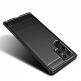 Carbon Soft Silicone TPU Protective Case - силиконов (TPU) калъф за Samsung Galaxy S22 Ultra (черен) thumbnail 3