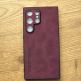 SheepSkin Leather Hard Case - дизайнерски кожен кейс за Samsung Galaxy S24 Ultra (бордо) thumbnail