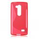 S-Line Cover Case - силиконов (TPU) калъф за LG Leon (червен) thumbnail