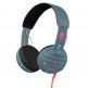 Skullcandy Grind Headphones Stripes - дизайнерски слушалки с микрофон за смартфони (син) thumbnail