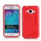 S-Line Cover Case - силиконов (TPU) калъф за Samsung Galaxy J1 (червен) thumbnail
