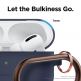 Elago Airpods Slim Hang Silicone Case - силиконов калъф с карабинер за Apple Airpods Pro (тъмносин) thumbnail 2