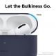 Elago Airpods Slim Basic Silicone Case - тънък силиконов калъф за Apple Airpods Pro (тъмносин) thumbnail 4