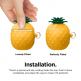 Elago Airpods Pineapple Design Silicone Case - силиконов калъф с карабинер за Apple Airpods и Apple Airpods 2 (оранжев) thumbnail 7
