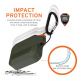 Urban Armor Gear Soft Touch Waterproof Silicone Hang Case - водо и удароустойчив силиконов калъф с карабинер за Apple Airpods Pro (тъмнозелен) thumbnail 3