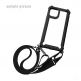 4smarts Sling Case Downtown - удароустойчив кейс с лента за врата за Samsung Galaxy A20e (черен-прозрачен)  thumbnail 3