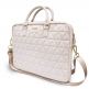 Guess Quilted Laptop Bag - луксозна дизайнерска чанта с дръжки и презрамка за преносими компютри до 15 инча (розово злато) thumbnail 3