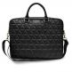 Guess Quilted Laptop Bag - луксозна дизайнерска чанта с дръжки и презрамка за преносими компютри до 15 инча (черна) thumbnail