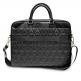 Guess Quilted Laptop Bag - луксозна дизайнерска чанта с дръжки и презрамка за преносими компютри до 15 инча (черна) thumbnail 3